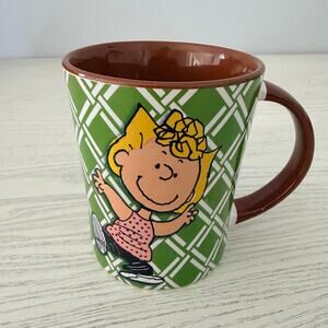 Sally Peanuts Coffee Tea Mug Green Brown